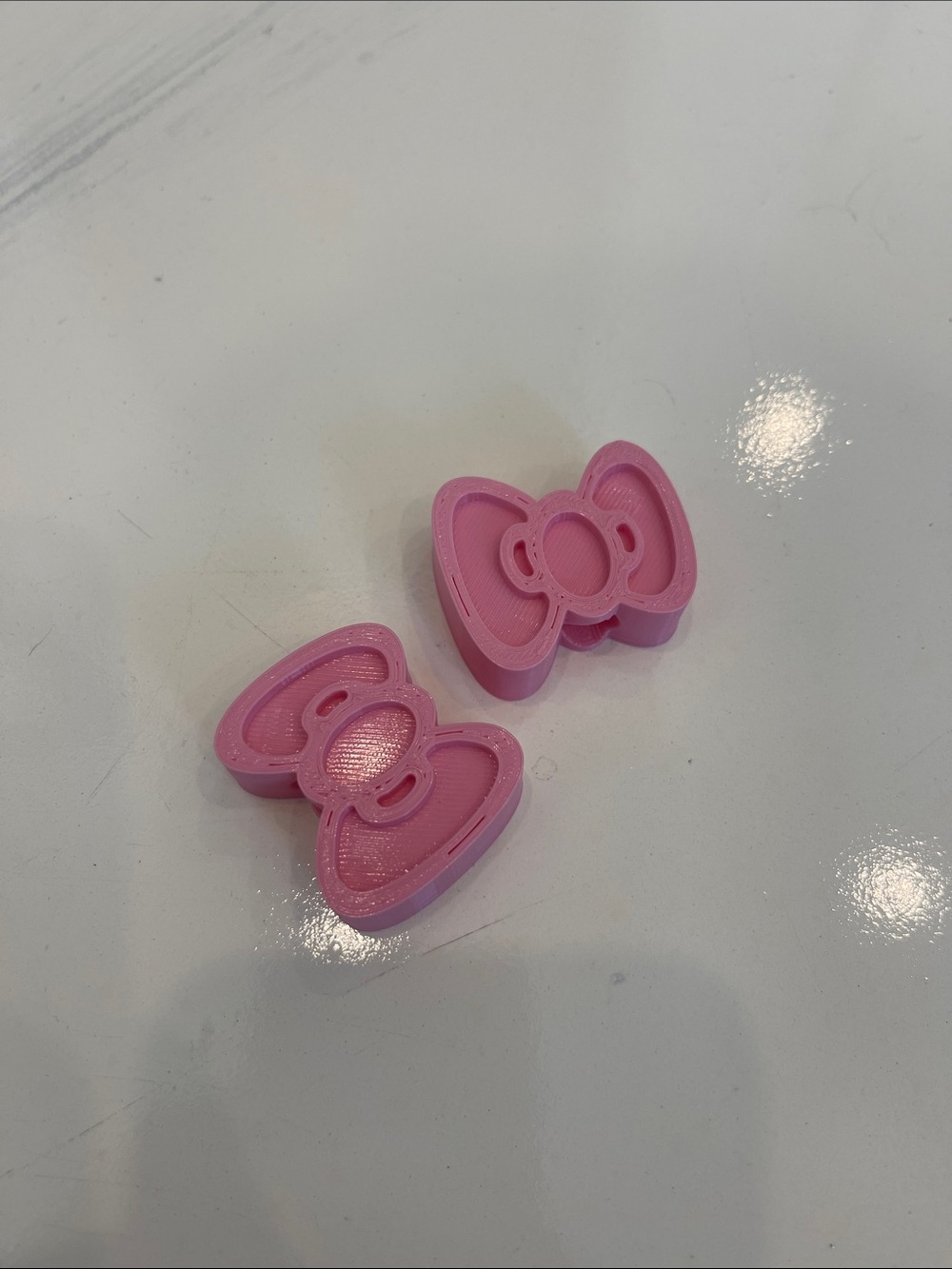 Pink Bow Straw Toppers Set